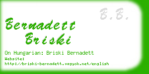 bernadett briski business card